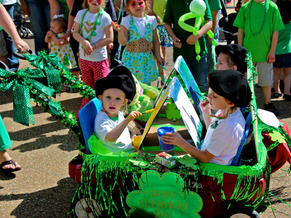 A morning children's parade is always a favorite before the heavy revelry begins in the afternoon at the Mal's St. Paddy's Parade.