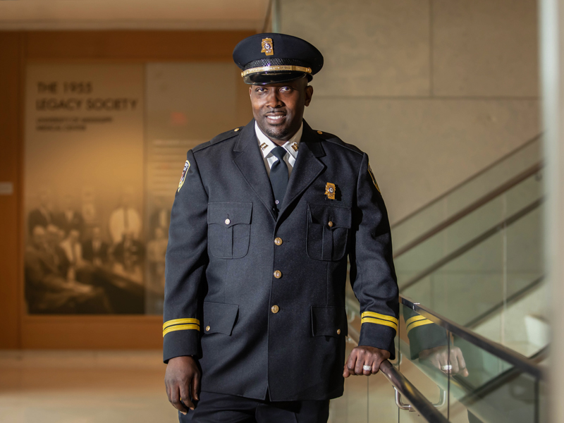 Da’Varius Jackson is captain of the patrol division for the UMMC Police and Public Safety Department.