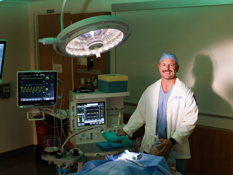 Now 40, Chris Glasgow had one time persuaded himself that he was too old to go to medical school. On Commencement Day, he will become one of around 160 graduates from the School of Medicine and will soon begin his specialty training in anesthesiology at UMMC.
