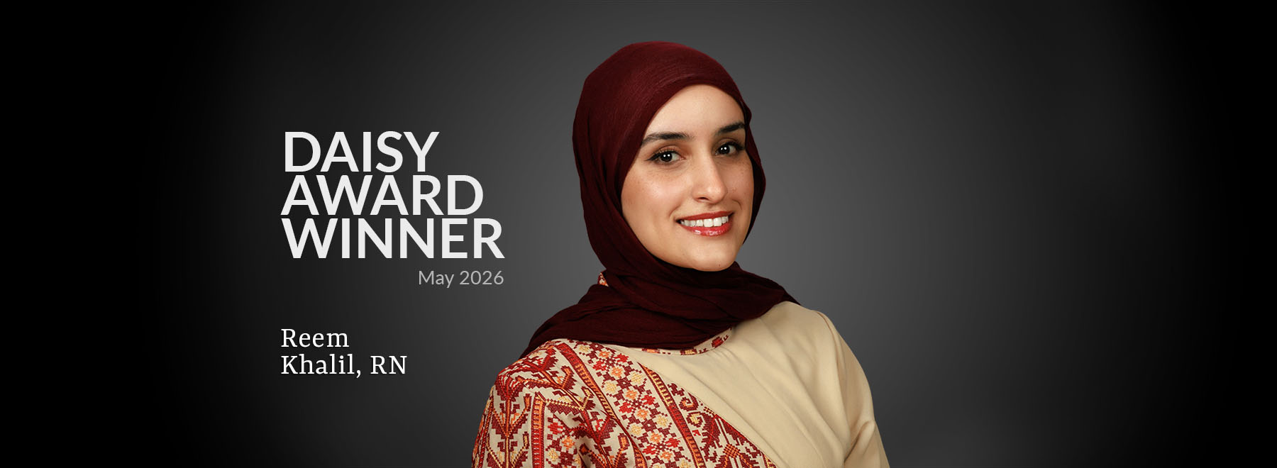 DAISY Award Winner, May 2026, Reem Khalil, RN