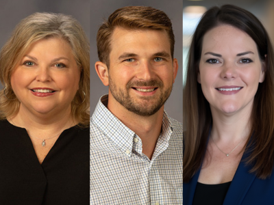 Portraits of Christina Wright, Dr. Jacob Daniels and Jennifer Tisdale