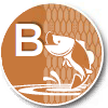 Level B - Bigmouth Bass wayfinding logo.