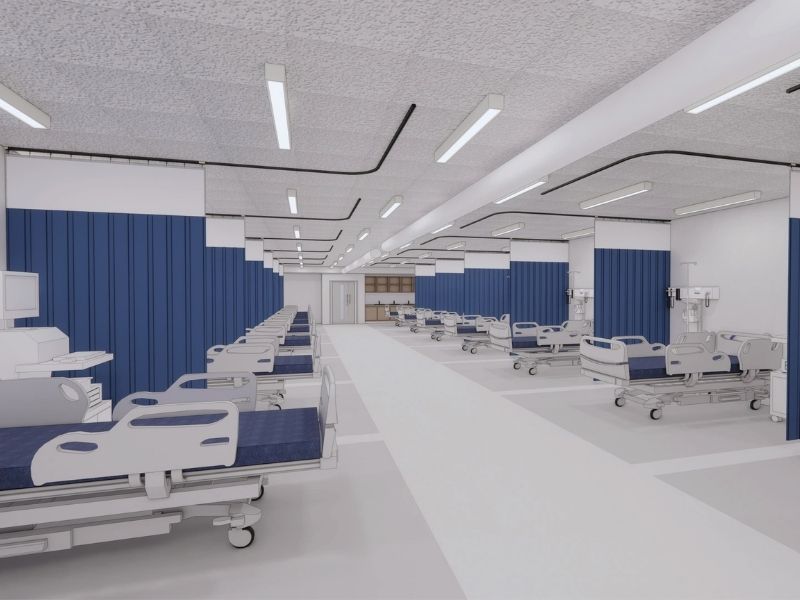 Training areas as well as offices and meeting space for faculty are part of the building plans.