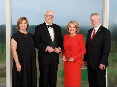 Portrait of Dr. LouAnn Woodward, Dr. James E. Keeton, Suzan B. Thames, and Glenn Boyce.