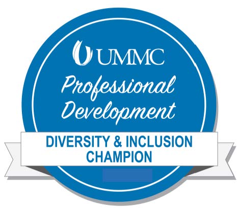 UMMC Professional Development Logo. Diversity & Inclusion Champion.