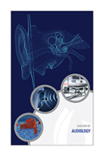 Audiology poster with illustration of transparent auditory system