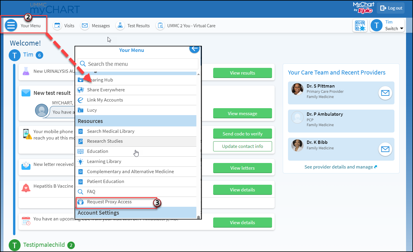 Request Proxy Access via MyChart - University of Mississippi Medical Center