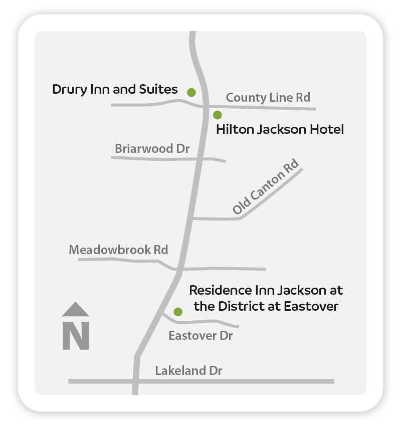 Hotel map for locations near conference
