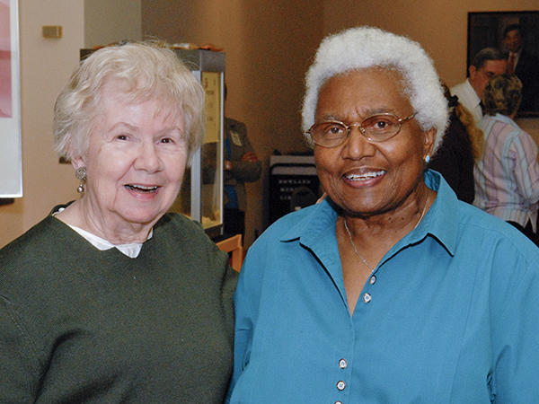 Graham, left, and Dr. Helen Barnes, UMMC retired obstetrician-gynecologist, reunite in April 2008, decades after Graham's retirement.