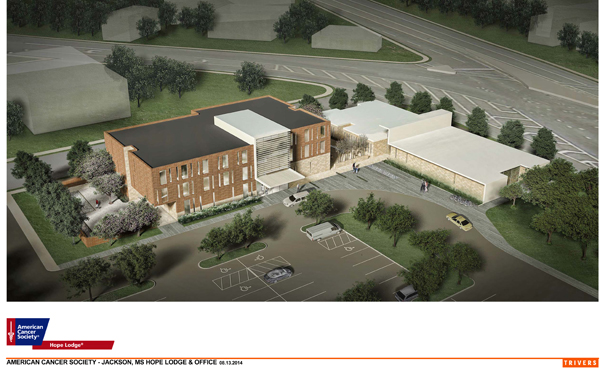 Artist rendering of Jackson, MS Hope Lodge and Office