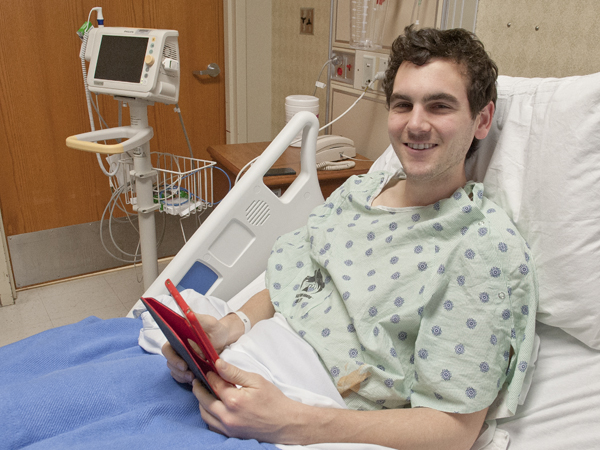 Mallett had plenty of time to catch up on his reading after his bone marrow donation procedure.