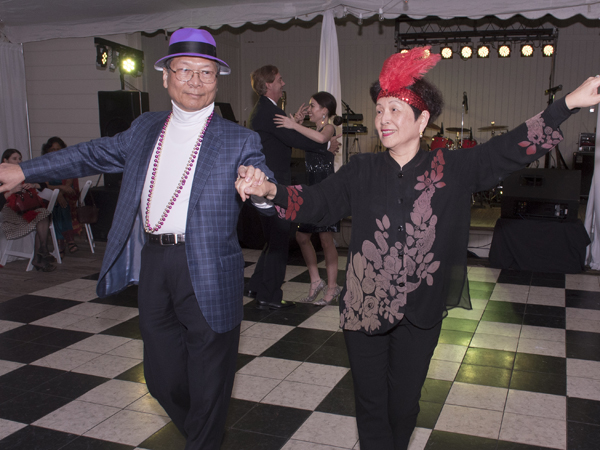 Dr. Ching-jygh Chen, professor of dermatology, and his wife Lin show off their dance moves.