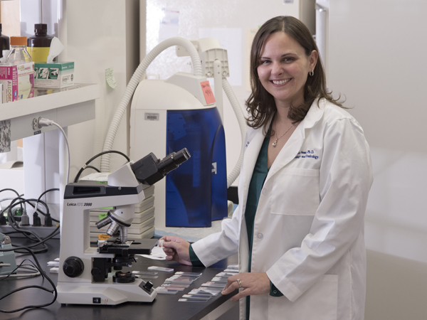 Dr. Jenny Sasser, assistant professor of pharmacology, is testing sildenafil (sold commercially as Viagra) as a treatment for preeclampsia.