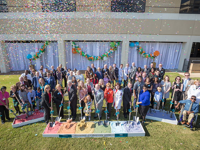 Patients, donors and staff celebrated the groundbreaking of the new pediatric tower on Dec. 1, 2017