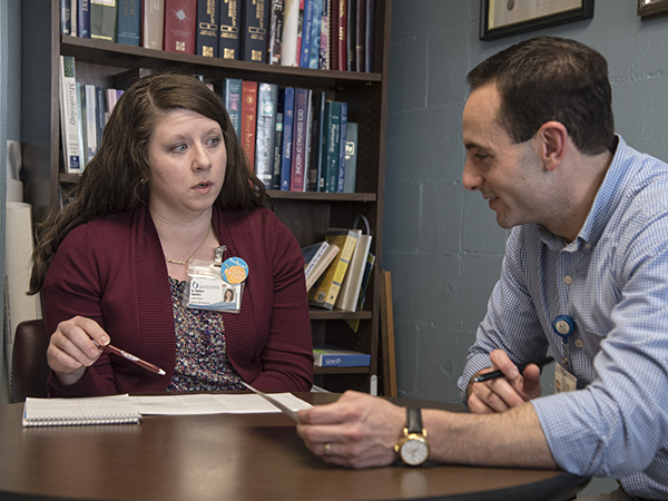 Dr. Omar Rahman, professor of pediatric genetics and vice chair of faculty development for the Department of Pediatrics, regularly mentors young faculty members including Dr. Barbara Saunders, assistant professor of pediatrics.