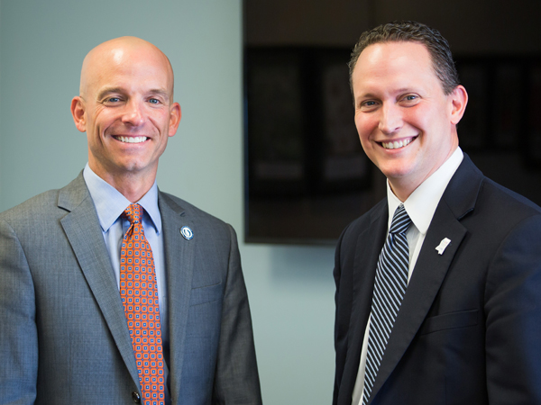 Dr. Alan Jones, left, and Dr. Joshua Mann co-chair the Provider Engagement and Burnout Prevention Task Force.