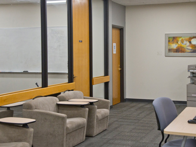 The Nursing Mother's Room is located in the Collaborative Learning Center inside Rowland Medical Library.