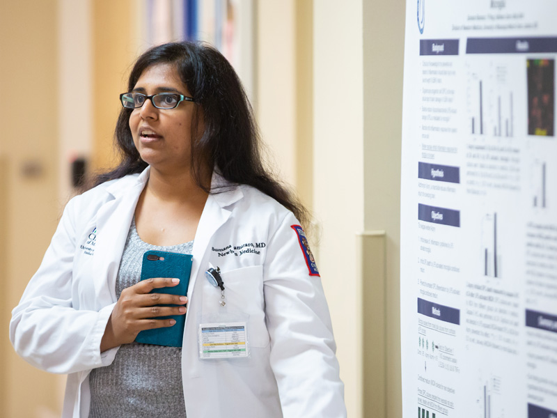Dr. Sumana Ramarao discusses research in how a common antibiotic can reduce brain swelling in low-weight newborns.