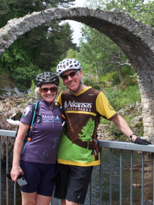 Dr. Louis Harkey and wife Alison took part in a mountain biking adventure in Carrbridge, Scotland. Alison Harkey is a native of Scotland.