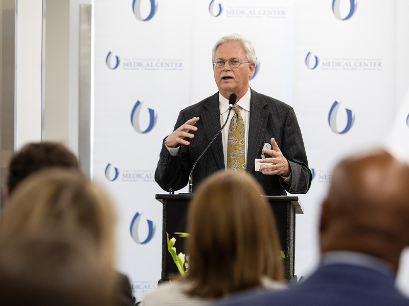 Summers, UMMC associate vice chancellor for research, speaks during the Aug. 30 dedication.