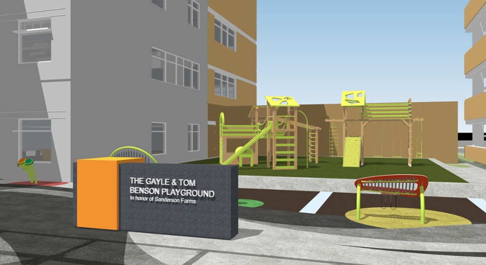 Artist rendering of playground