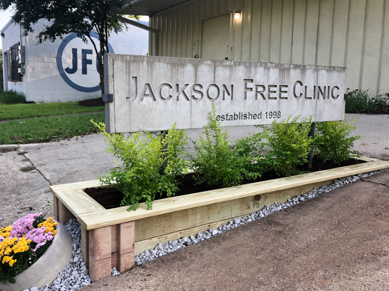In spite of what its sign says, the Jackson Free Clinic was officially established in 2001. For most of the years since, it has been at this location, 925 MLK Jr. Drive. (Photo courtesy of JFC/JoJo Dodd)