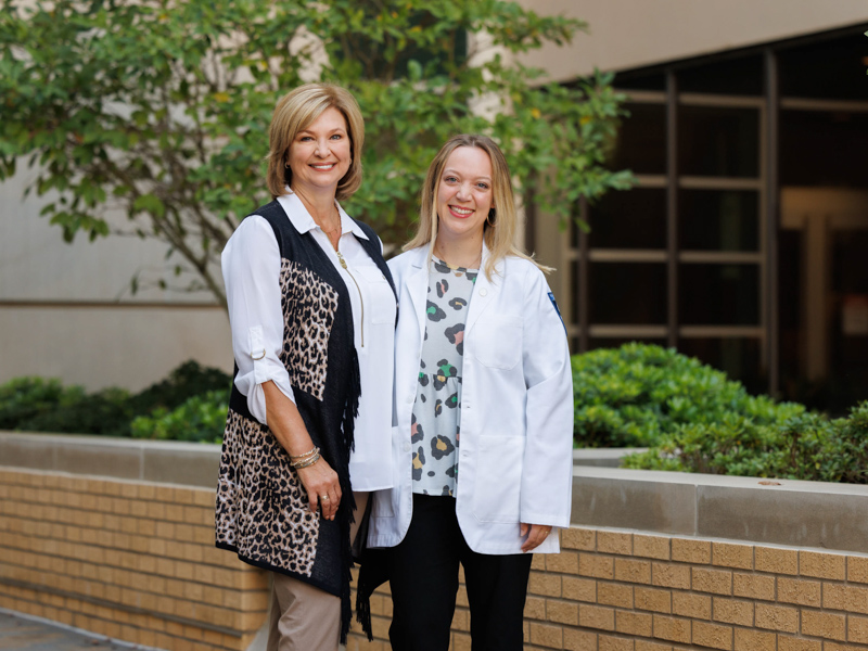 Lawson's Facebook post on the importance of vaccinations was featured in a July VC Notes by Dr. LouAnn Woodward, left. Joe Ellis/ UMMC Communications 
