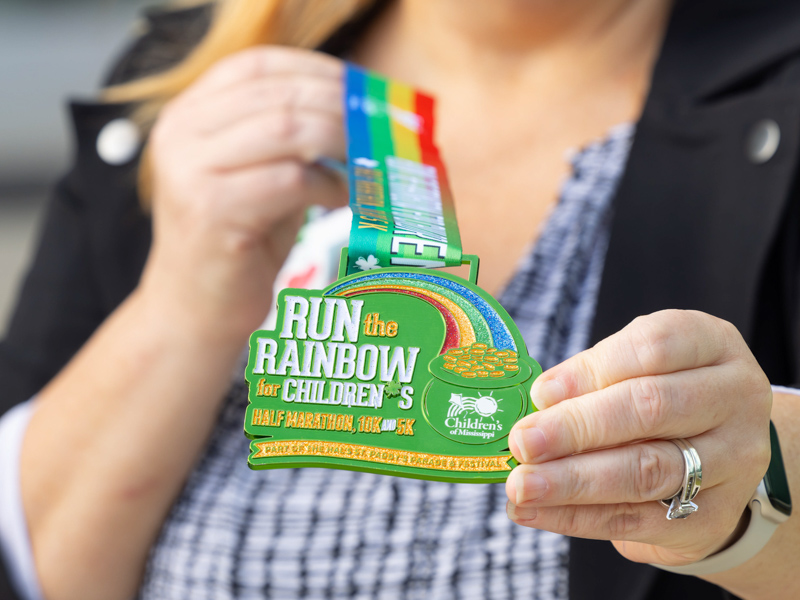 Each participant in Run the Rainbow for Children's will receive a rainbow-colored medal.