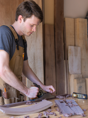 When not at the School of Dentistry, Austin Toler enjoys woodworking.