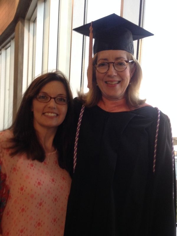 Florence Neely Cooper is congratulated by daughter Jennifer Leigh Greer after completing her MSN.