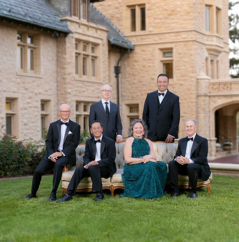 Dr. Nita Maihle is among the 2024 recipients of the Mayo Clinic Distinguished Alumni Awards. They are, from left, Dr. Kerry Olsen, Dr. Rick Nishimura, Dr. Clifford Jack Jr., Maihle, Dr. Alexandre Nehme and Dr. Robert Wharen Jr. (Photo courtesy of Mayo Clinic)