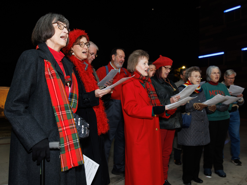 Members of the Mississippi Chorus sang Christmas carols during BankPlus Presents Light-A-Light. Jay Ferchaud/ UMMC Communications