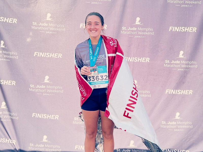 Lefler recently completed a half-marathon in Memphis for St. Jude's Children's Research Hospital.
