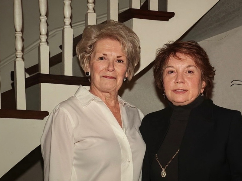 Jean Adams is pictured with her friend Delores McMillin.