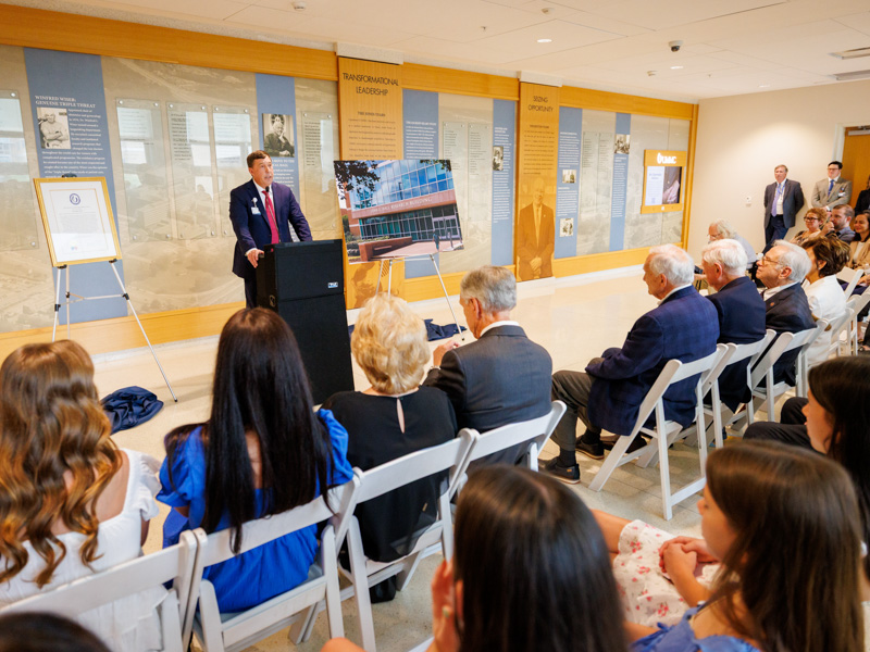 Dr. Michael Hall, chair of the School Medicine, reflects on the personal and professional influence of his father. Joe Ellis/ UMMC Communications