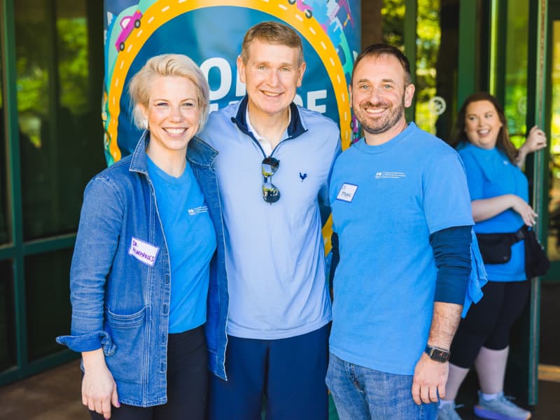 Dr. Laura Humpries, Guy Giesecke and Dr. Ian Hoppe at Family Fun Day