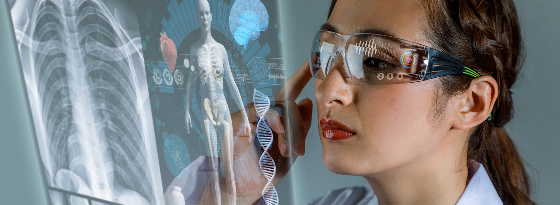 female doctor looking at electronic medical screen