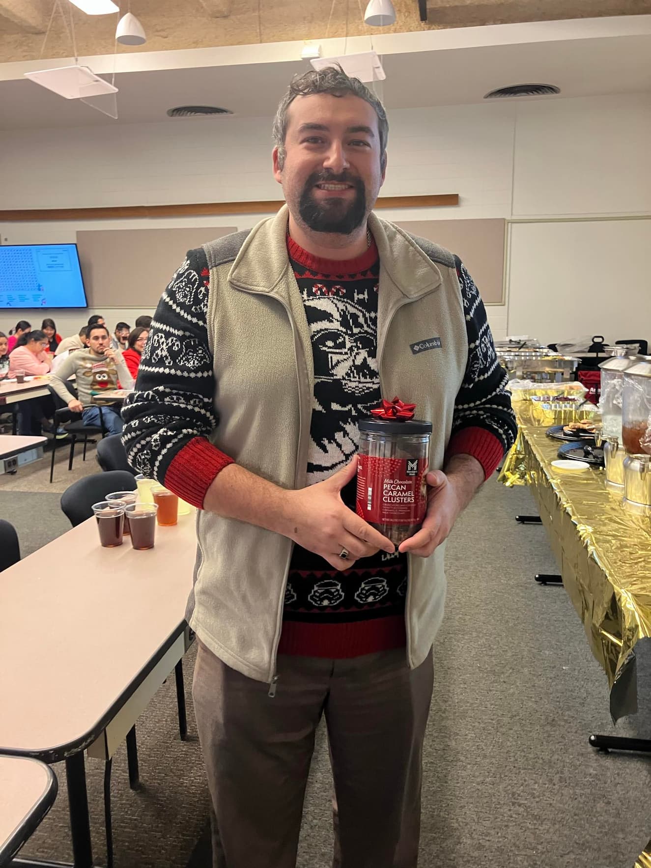 The Cell and Molecular Biology holiday party included games and prizes.