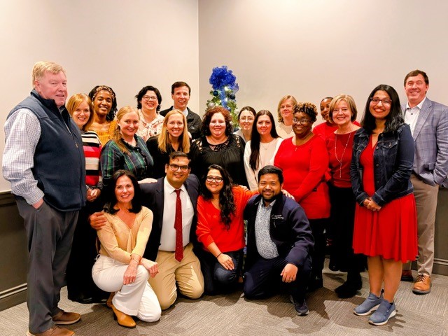 Division of Hematology and Oncology members enjoy a holiday gathering.