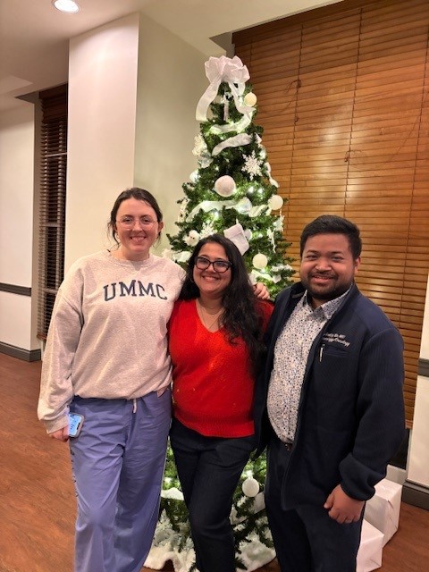 Division of Hematology and Oncology members enjoy a holiday gathering.