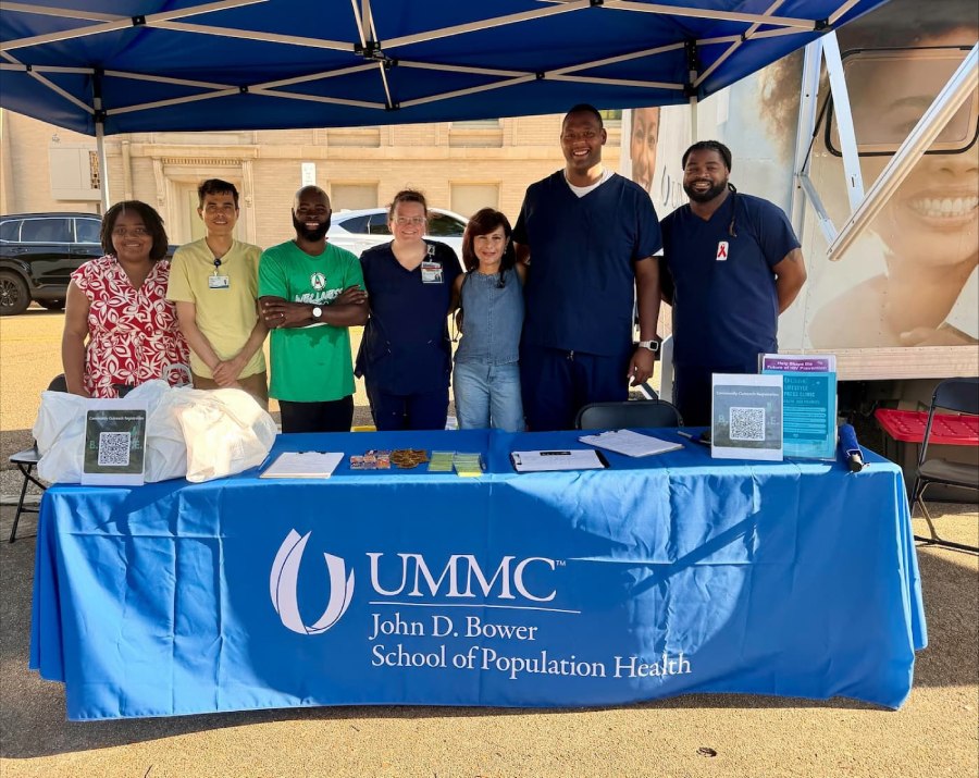 CCRI community health officer Dr. Justin Turner was among those from across UMMC at the 2026 Black Men's Wellness Day at Smith Park in Jackson.