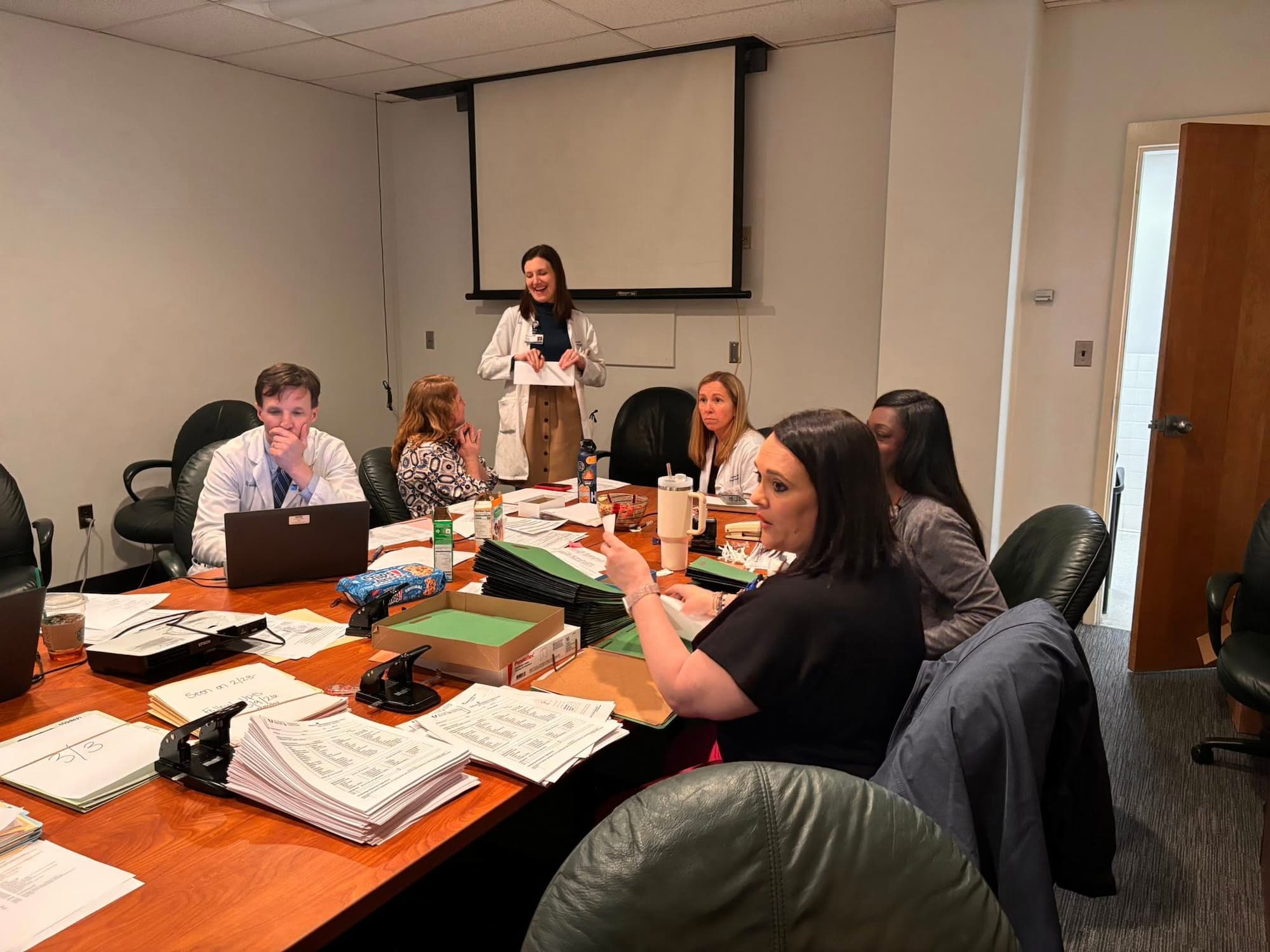 Care team members gathered to find ways to provide care after a Feb. 19 cyberattack.