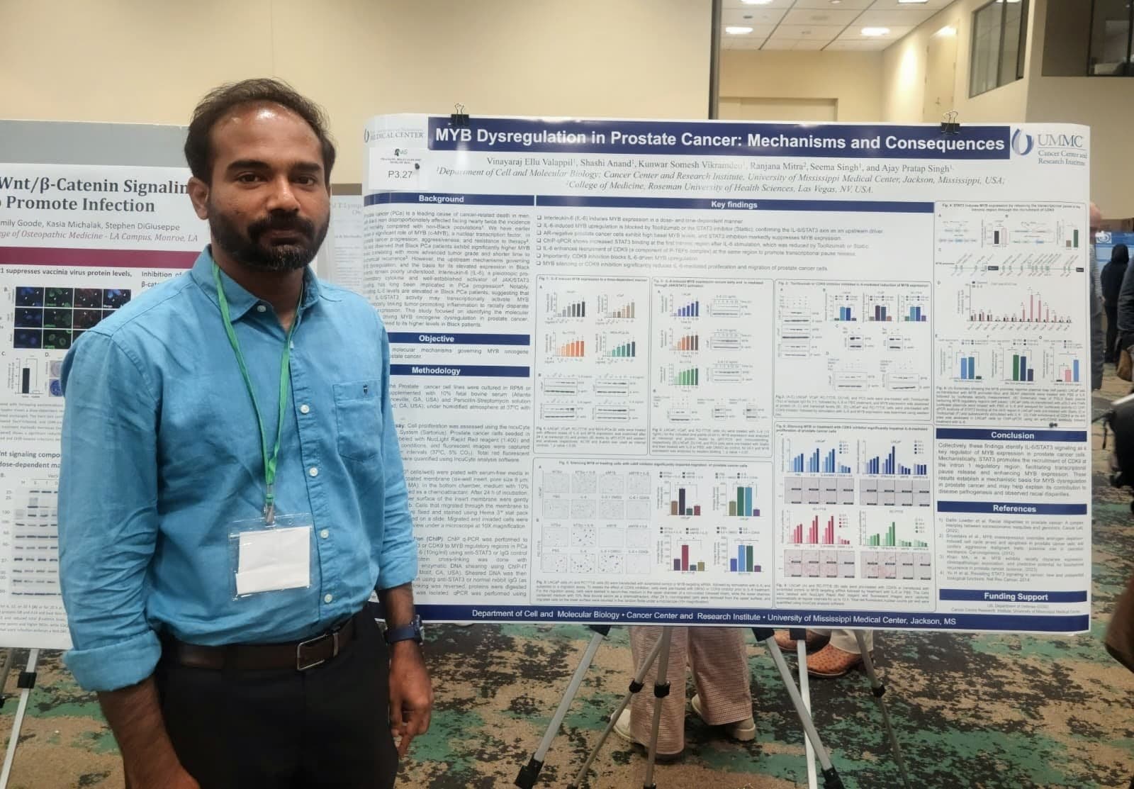 Dr. Vinayaraj Ellu Valappil presented "MYB dysregulation in prostate cancer: mechanisms and consequences" at the MAS Annual Meeting.