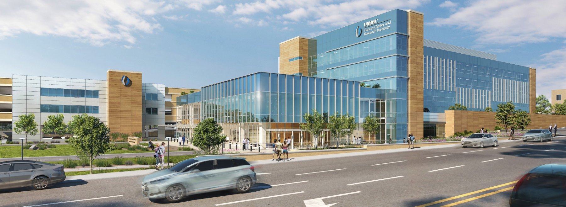 Artists rendering of the proposed Cancer Center and Research Institute