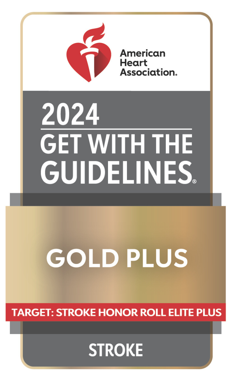 Gold Plus AHA Get With the Guidelines Seal for 2024: Target - Stroke Honor Roll Elite Plus