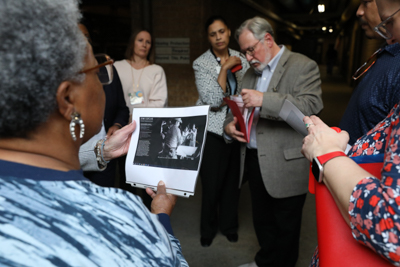 Dr. Ralph Didlake and the group at the UMMC loading dock where the bodies of the Philadelphia civil rights workers were taken. Dr. Didlake also provided photos from that evening in 1964.
