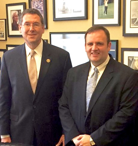 Blalock, right, with Rep. Gregg Harper in Washington, D.C.