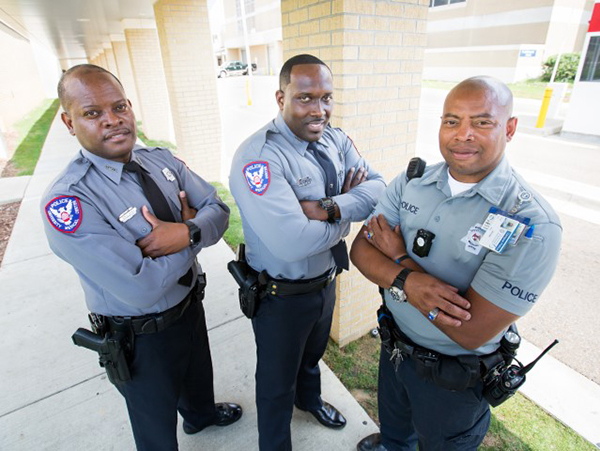 UMMC's TOP COP officers include, from left, Benito Haymer, Da'Varius Jackson and Eric White.