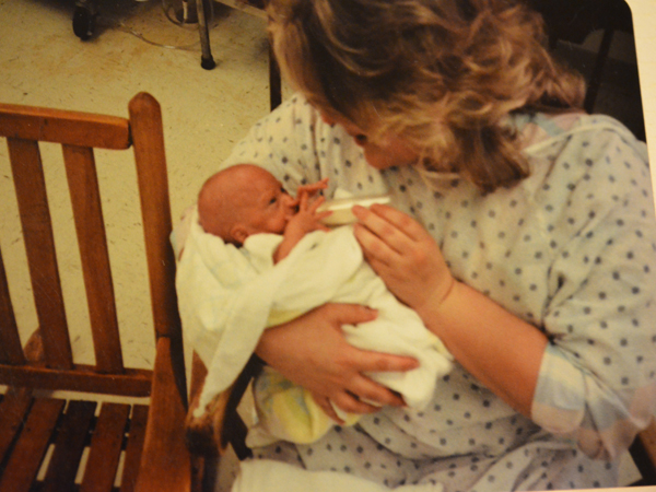 The first time Mary Kathryn's mother, Kathy, was able to hold her was at three months, just before going home.