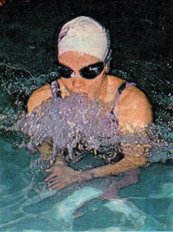 Valentina Juncos during her days as a world-class swimmer.